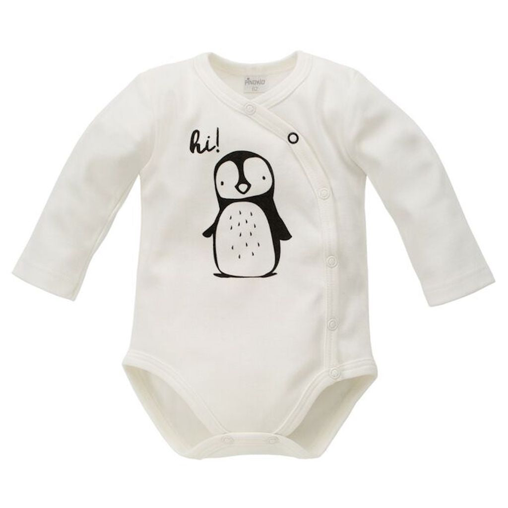 Pinokio Bodysuit mit Pinguin-Motiv