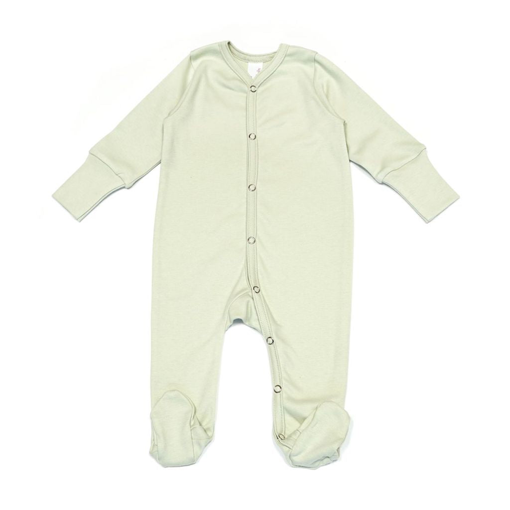 Baobaby Langarm-Pyjama, GOTS Bio-Baumwolle – Farbe Eucalyptus