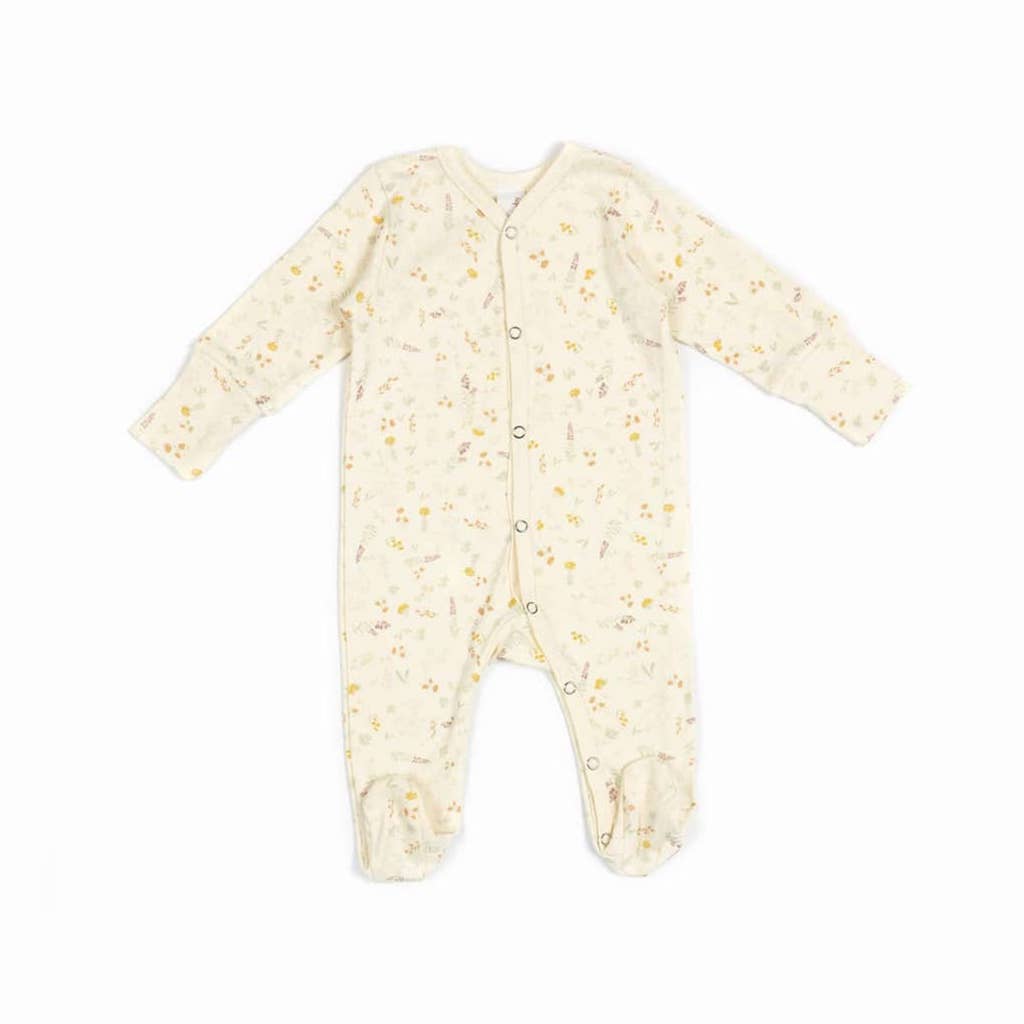 Baobaby Langarm-Pyjama, GOTS Bio-Baumwolle – Wiesenblumen Motiv